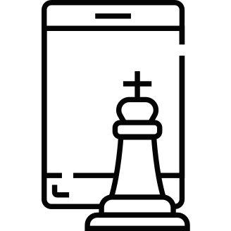 Mobile, chess, entertainment, board game, pastime icon